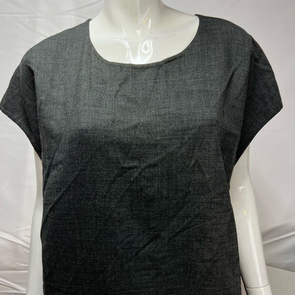 Luca Venturini Italy Women’s Gray Wool Vintage Midi Boxy Shift Dress Lagenlook - Picture 3 of 7